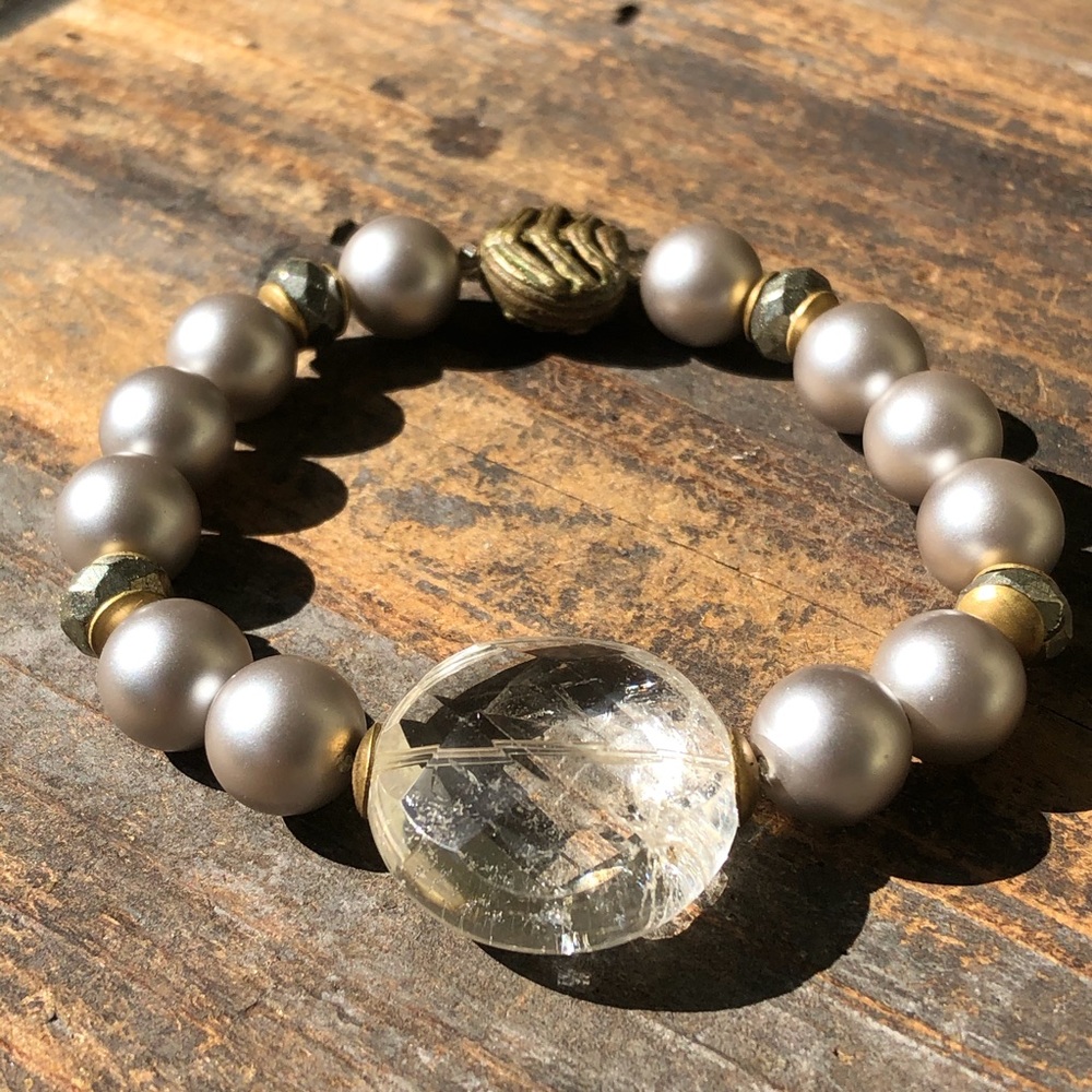 Elegant Silver Beaded Bracelet